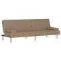 Sofá cama con portavasos cuero sintético color capuchino de vidaXL, Sofás - Ref: Foro24-351929, Precio: 296,93 €, Descuento: %
