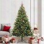 Árbol de Navidad Artificial Articulado 300 LEDs Verde 210 cm