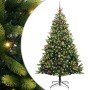 Árbol de Navidad Artificial Articulado 300 LEDs Verde 210 cm