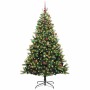 Árbol de Navidad Artificial Articulado 300 LEDs Verde 210 cm
