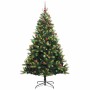 Árbol de Navidad Artificial Articulado 300 LEDs Verde 210 cm
