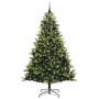 Árbol de Navidad artificial con bisagras 300 LEDs Verde 240 cm