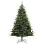 Árbol de Navidad artificial con bisagras 300 LEDs Verde 240 cm