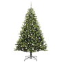 Árbol de Navidad Artificial Plegable 300 LEDs Verde 240 cm