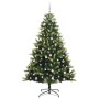 Árbol de Navidad Artificial Plegable 300 LEDs Verde 240 cm