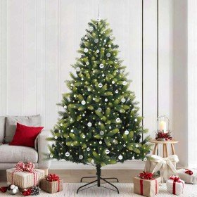 Árbol de Navidad Artificial Plegable 300 LEDs Verde 240 cm
