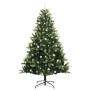 Árbol de Navidad Artificial Plegable 300 LEDs Verde 240 cm
