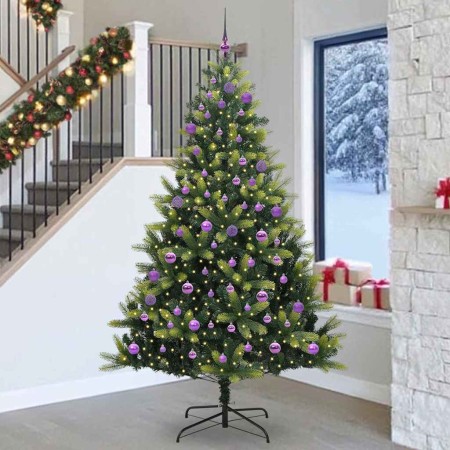 Árbol de Navidad Artificial Plegable 300 LEDs Verde 240 cm