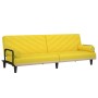 Sofa bed with armrests light yellow fabric by vidaXL, Sofas - Ref: Foro24-351935, Price: 278,37 €, Discount: %