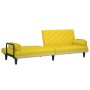 Sofa bed with armrests light yellow fabric by vidaXL, Sofas - Ref: Foro24-351935, Price: 278,37 €, Discount: %