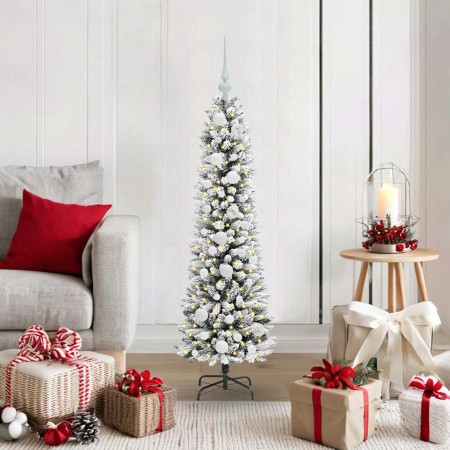 Árbol de Navidad artificial con 150 LED verde y 120 cm
