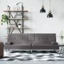 Sofá cama con portavasos cuero sintético gris by vidaXL, Sofas - Ref: Foro24-351928, Price: 297,21 €, Discount: %