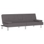 Sofá cama con portavasos cuero sintético gris by vidaXL, Sofas - Ref: Foro24-351928, Price: 317,47 €, Discount: %