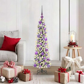 Árbol de Navidad artificial con 150 LED verde y 120 cm