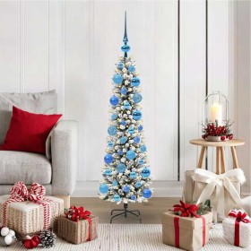 Árbol de Navidad artificial con 150 LED verde y 120 cm