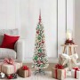 Árbol de Navidad artificial con 150 LED verde y 120 cm