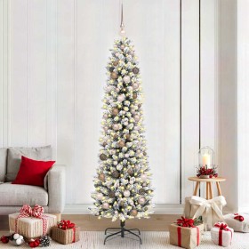 Árbol de Navidad artificial 210 cm PVC, Metal y Plástico