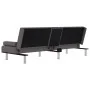 Sofá cama con portavasos cuero sintético gris by vidaXL, Sofas - Ref: Foro24-351928, Price: 297,21 €, Discount: %