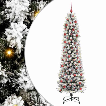 Árbol de Navidad artificial con 300 LED verde y 210 cm