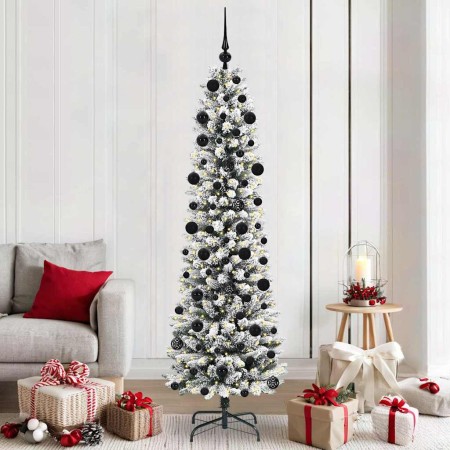 Árbol de Navidad artificial con 300 LED verde y 210 cm