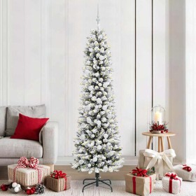 Árbol de Navidad artificial con 300 LED verde y 210 cm