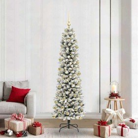 Árbol de Navidad artificial con 300 LED verde y 210 cm