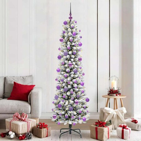 Árbol de Navidad artificial con 300 LED verde y 210 cm