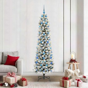 Árbol de Navidad artificial con 300 LED verde y 210 cm