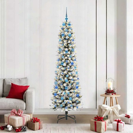 Árbol de Navidad artificial con 300 LED verde y 210 cm