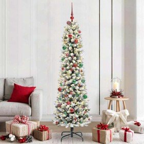 Árbol de Navidad artificial con 300 LED verde y 210 cm