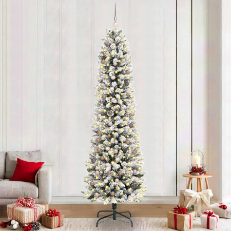 Árbol de Navidad artificial 240 cm PVC, Metal y Plástico