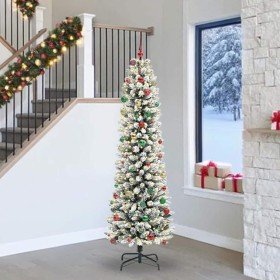 Árbol de Navidad artificial con 300 LED verde y 240 cm