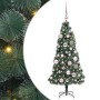 Árbol de Navidad Artificial Preiluminado con Juego de Bolas