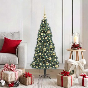 Árbol de Navidad artificial preiluminado con set de bolas