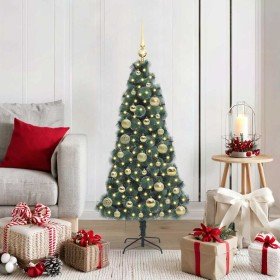 Árbol de Navidad artificial preiluminado con set de bolas