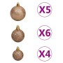 Árbol de Navidad artificial iluminado con set de bolas 150 cm
