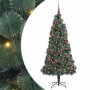Árbol de Navidad artificial iluminado con set de bolas 150 cm
