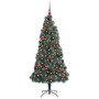 Árbol de Navidad artificial iluminado con set de bolas 150 cm