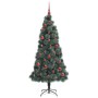 Árbol de Navidad artificial iluminado con set de bolas 150 cm