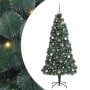 Árbol de Navidad artificial iluminado con juego de bolas 150 cm