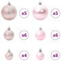 Árbol de Navidad artificial iluminado con juego de bolas 150 cm