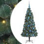 Árbol de Navidad artificial preiluminado con set de bolas
