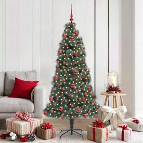 Árbol de Navidad artificial preiluminado con juego de bolas
