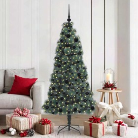 Árbol de Navidad artificial preiluminado con set de bolas