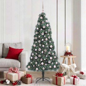 Árbol de Navidad artificial preiluminado con set de bolas