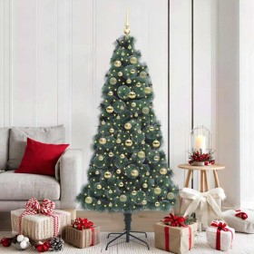 Árbol de Navidad Artificial Preiluminado con Conjunto de Bolas