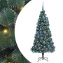 Árbol de Navidad artificial preiluminado con conjunto de bolas