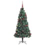 Árbol de Navidad artificial preiluminado con set de bolas