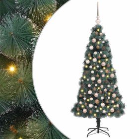 Árbol de Navidad artificial preiluminado con set de bolas
