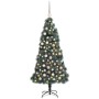 Árbol de Navidad artificial preiluminado con set de bolas